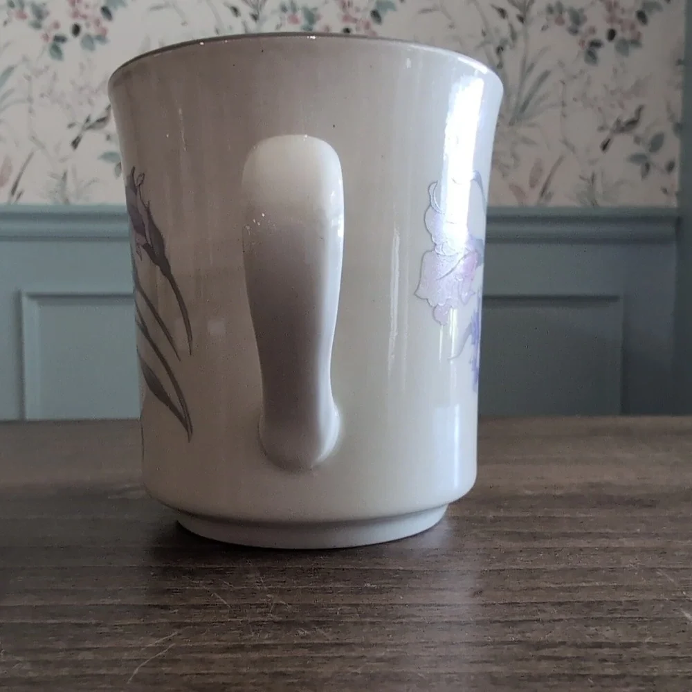 Vintage China Pearl Orchid Tea Cup Coffee‎ Cup Stoneware 1986 China Floral